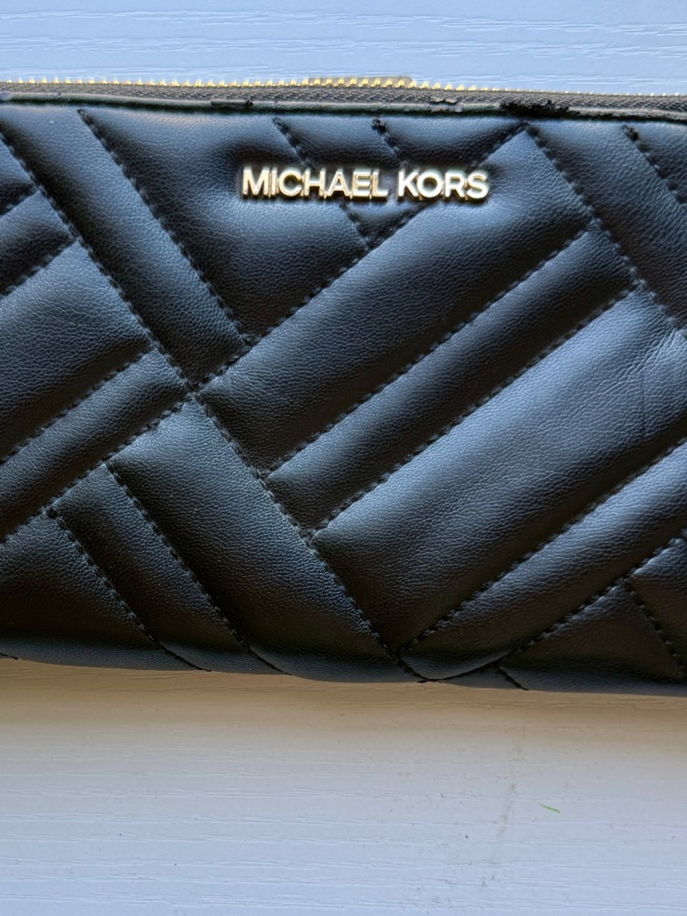 Michael Kors Black Quilted Wristlet Wallet